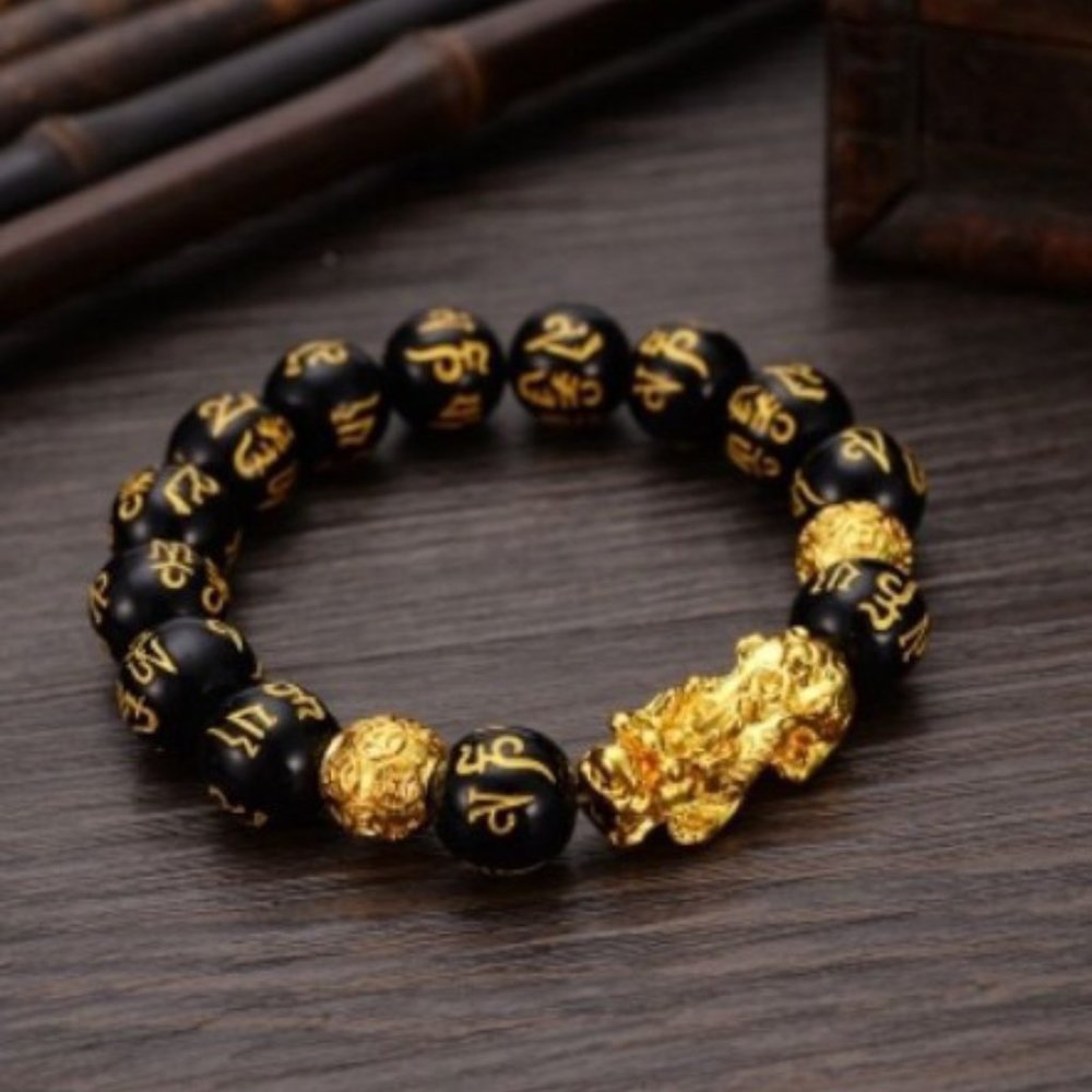 Mens / Women’s Good Luck Feng Shui Obsidian Bracel